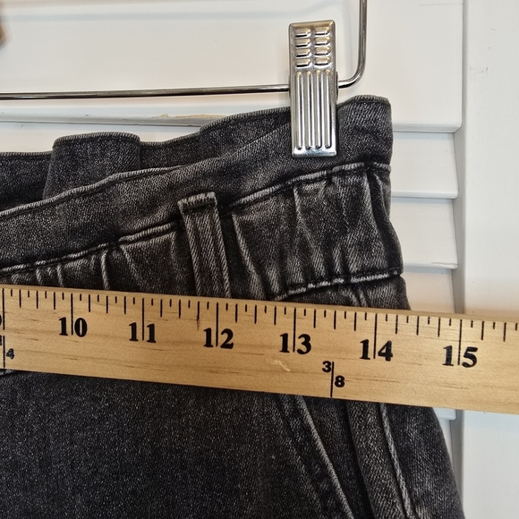 GAP Women Black Paperbag‎ High Rise Tapered Jeans Sz Medium Minimalist Old Money - Picture 9 of 12